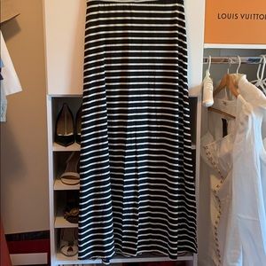 BRAND NEW Striped Maxi Skirt with High Slits